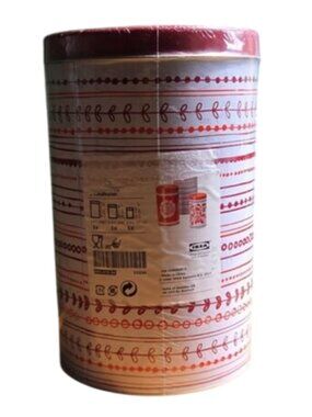 IKEA Lindholm Tin Canisters Set of 3 Retired 2013 Folk Art Kitsch OS